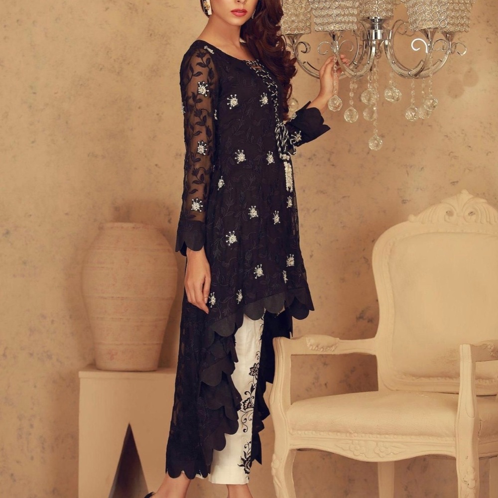 SOLD sarosh Salman chiffon embroidered Eid party pret small Pak design